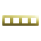 Cover frame, Unica Studio Metal, 4 gang, 4 x 2 modules, gold or beige