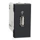 USB-коннектор 1 модуль антрацит