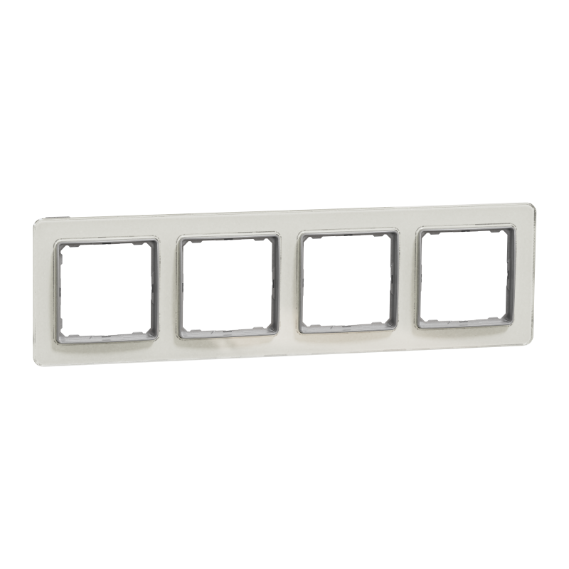 Рамка 4-постова Штучне Біле скло Sedna Elements