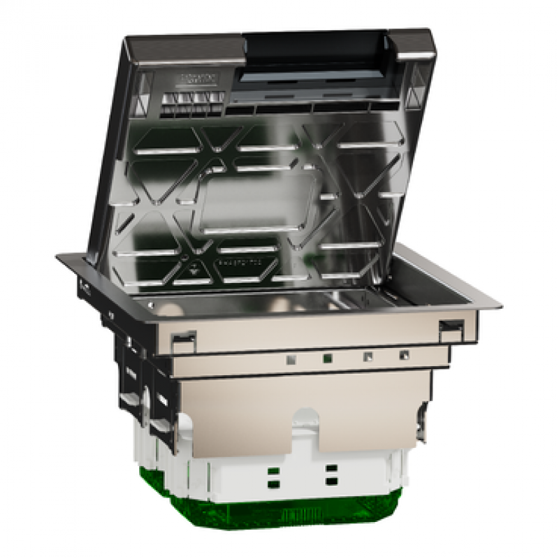 Підлоговий лючок, металевий, розмір M, 4 модулі, Unica System+