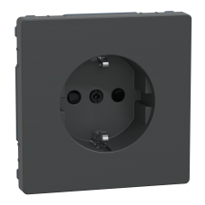 D-Life РОЗЕТКА з/к і шторкою АНТРАЦИТ