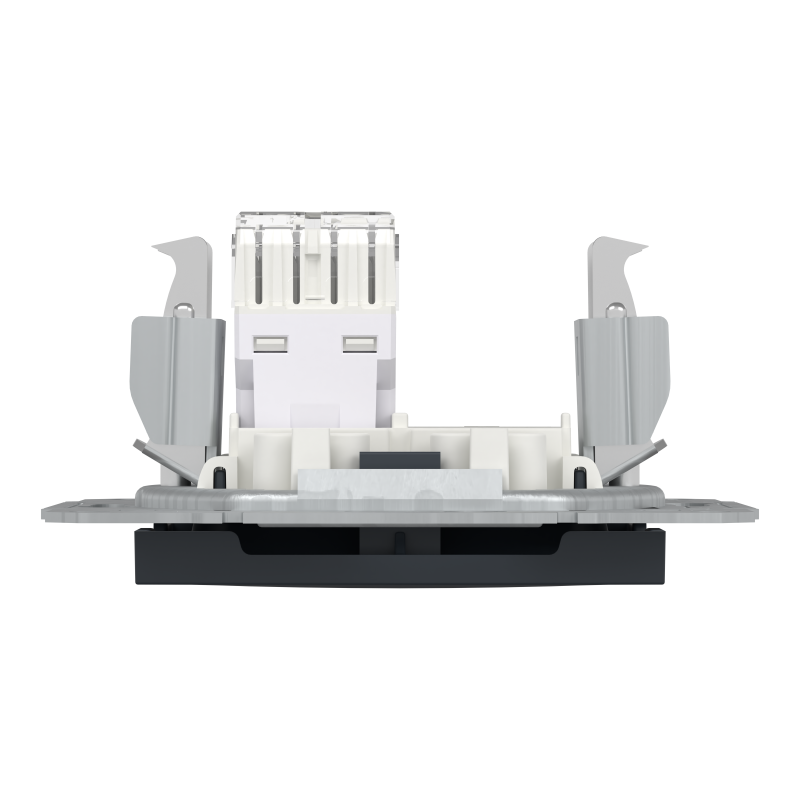 РОЗЕТКА КОМП'ЮТЕРНА RJ45 UTP КАТ.6 ASFORA АНТРАЦИТ