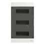 Щит пластиковий Easy9 EU, навісний, 3 ряди по 12 модулів, димчасті двері