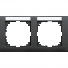 Рамка 2-постова з полем для марк горизонтальна M-Pure SysM антрацит