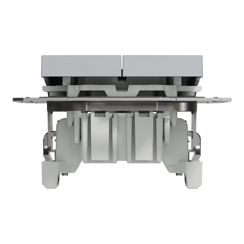 ВИМИКАЧ ДВОКЛАВІШНИЙ САМОЗАЖИМНИЙ ASFORA СТАЛЬ
