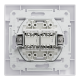 КОМП'ЮТЕРНА РОЗЕТКА RJ45 UTP КАТ. 5Е ПОДВІЙНА БІЛА ASFORA