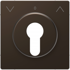 Накладка вимикача жалюзі з замковим циліндром SysD мокко