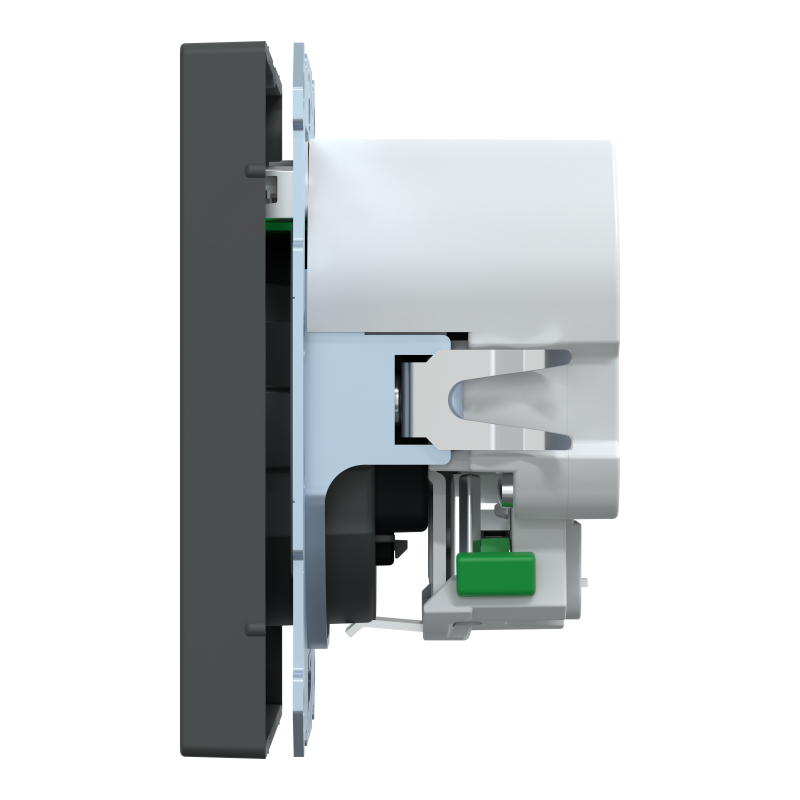Розетка Schuko з 2 USB 2,4 A Антрацит SD