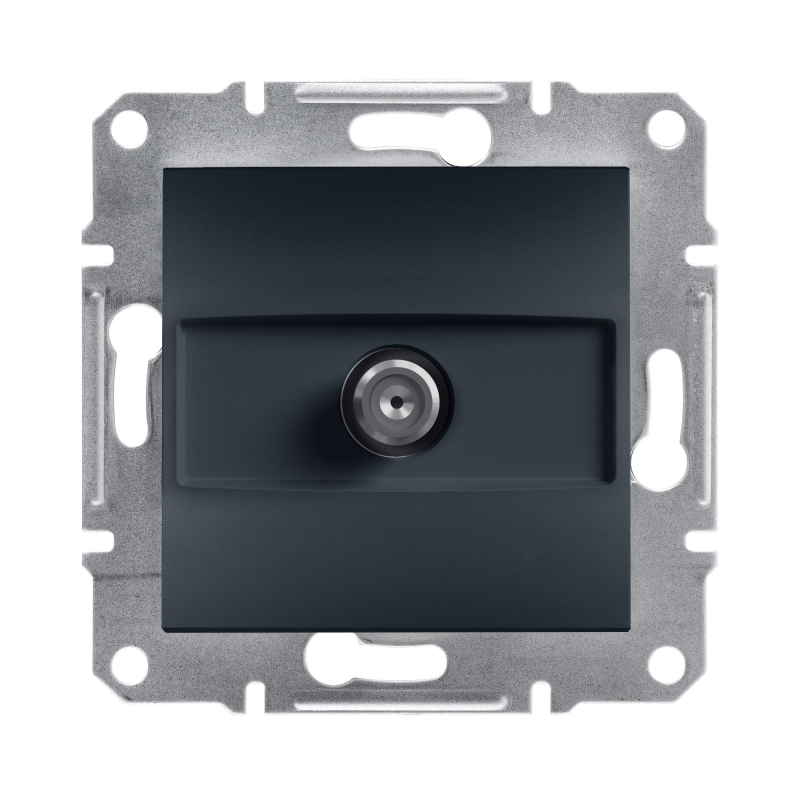 SAT РОЗЕТКА КІНЦЕВА ASFORA АНТРАЦИТ