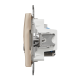 Розетка RJ45 категорія 6 UTP -TV Бежевий Sedna Design