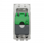 New Unica - 1 x RJ45 socket - 1 m - Cat. 6A - FTP - straight - shutter - white