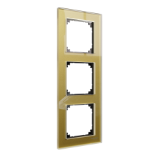 РАМКА скло 3 поста, ЗОЛОТО, SM