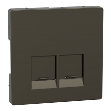 Накладка з пилозах штор для телеком роз Actassi 2хRJ45 SysD мокко