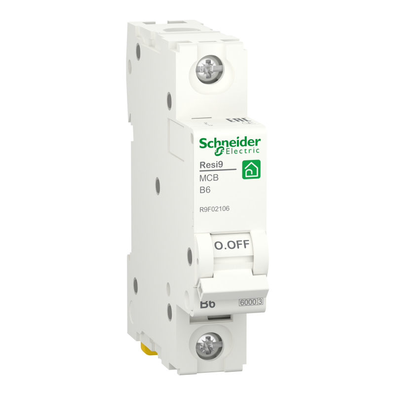 Автоматичний вимикач RESI9 6 A, 1P, крива В, 6кА