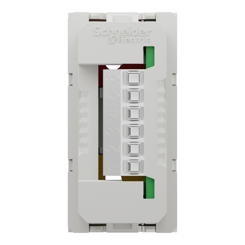 Розетка 3 RCA, 1 модуль білий