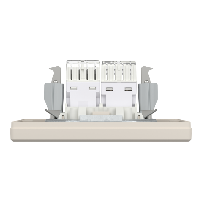 РОЗЕТКА КОМП'ЮТЕРНА RJ45 КАТ. 5Е І ТЕЛЕФОННА РОЗЕТКА RJ12 КРЕМ ASFORA