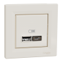 Asfora - double USB charger 2.4 A - cream