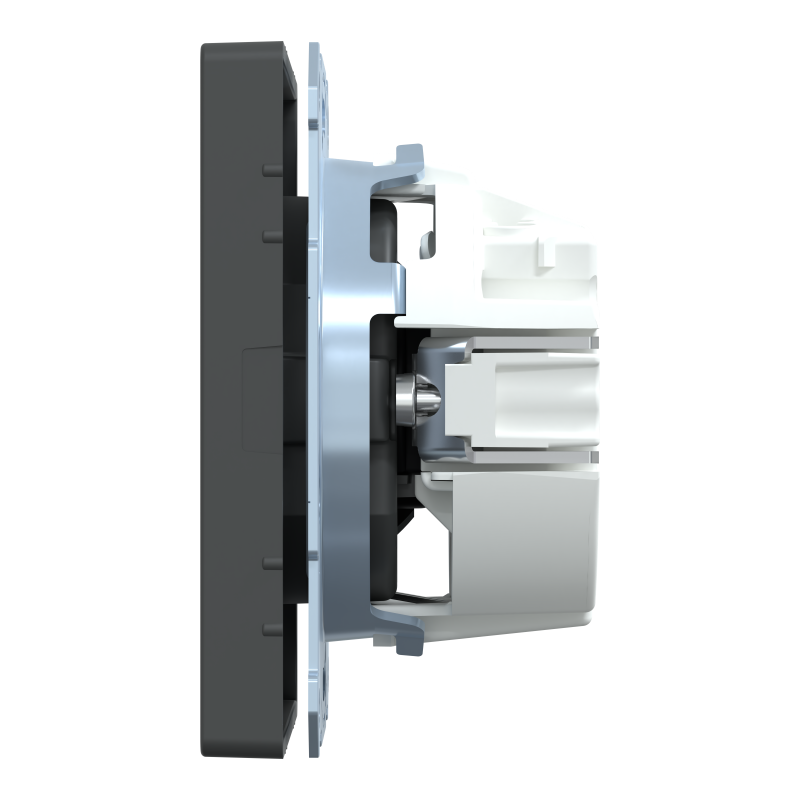 D-Life РОЗЕТКА з/к і шторкою АНТРАЦИТ