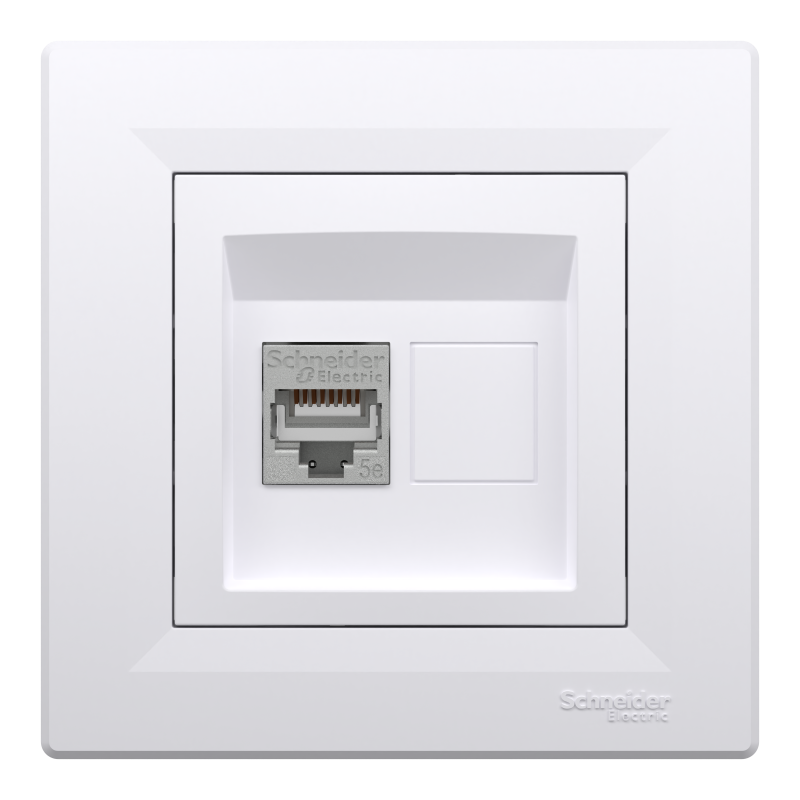 РОЗЕТКА КОМП'ЮТЕРНА RJ45 STP КАТ. 5Е БІЛА ASFORA
