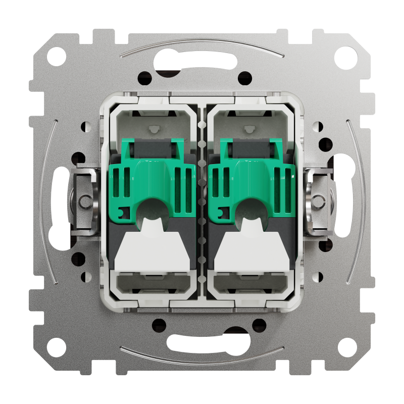Подвійна комп'ютерна розетка RJ45 CAT 5E UTP, Венге Sedna Elements