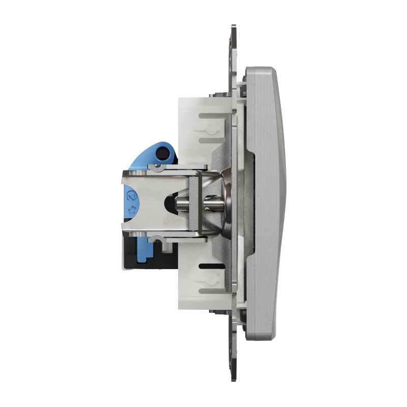 Комп'ютерна розетка, RJ45 CAT6 UTP, Алюміній, Sedna Design