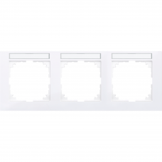 Рамка 3-постова з полем для марк горизонтальна M-Pure SysM активно-білий гл