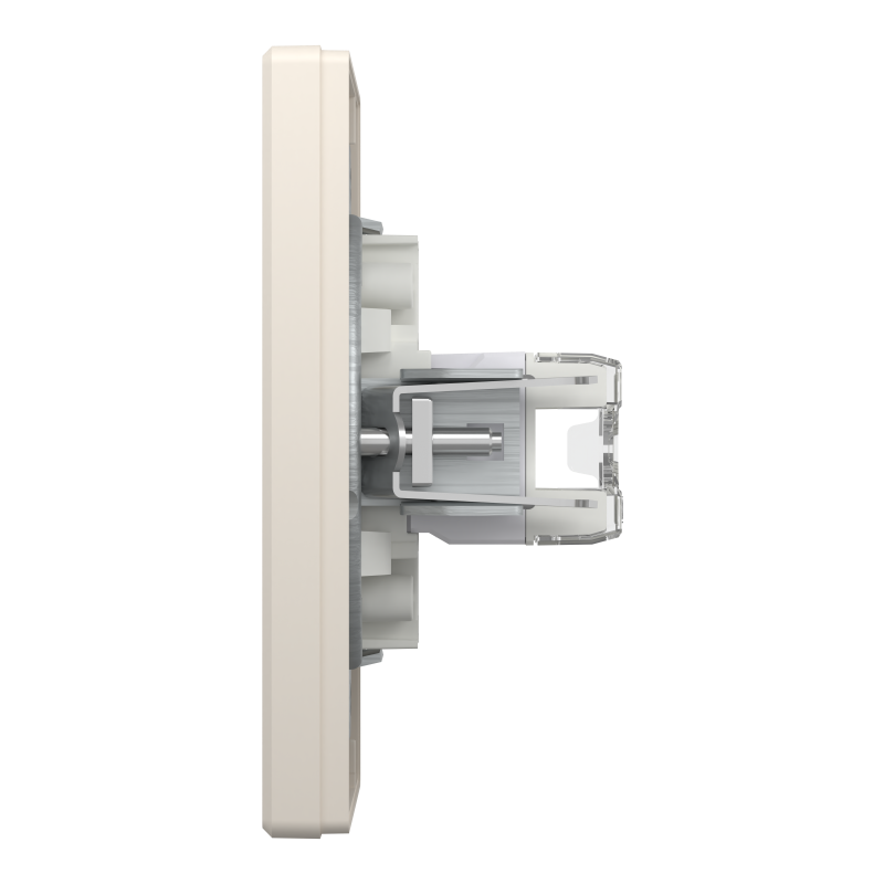 РОЗЕТКА КОМП'ЮТЕРНА RJ45 UTP КАТ. 5Е ПОДВІЙНА КРЕМ ASFORA