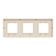 Cover frame, Unica Studio Metal, 3 gang, 3 x 2 modules, gold or beige