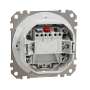 Одноклавішний вимикач, 10АX, IP44, матовий алюміній, Sedna Design & Elements