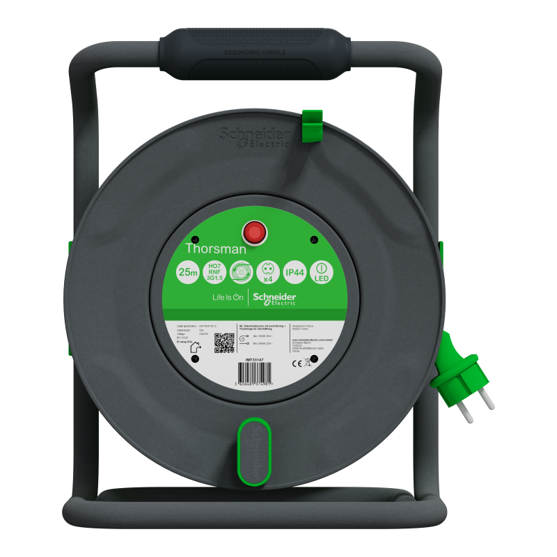 Подовж на котушці 25 м, 3х1,5 IP44 Schuko