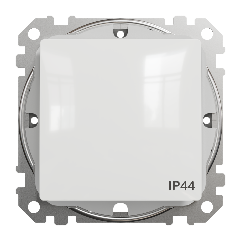 Одноклавішний перемикач IP44 Білий Sedna Design