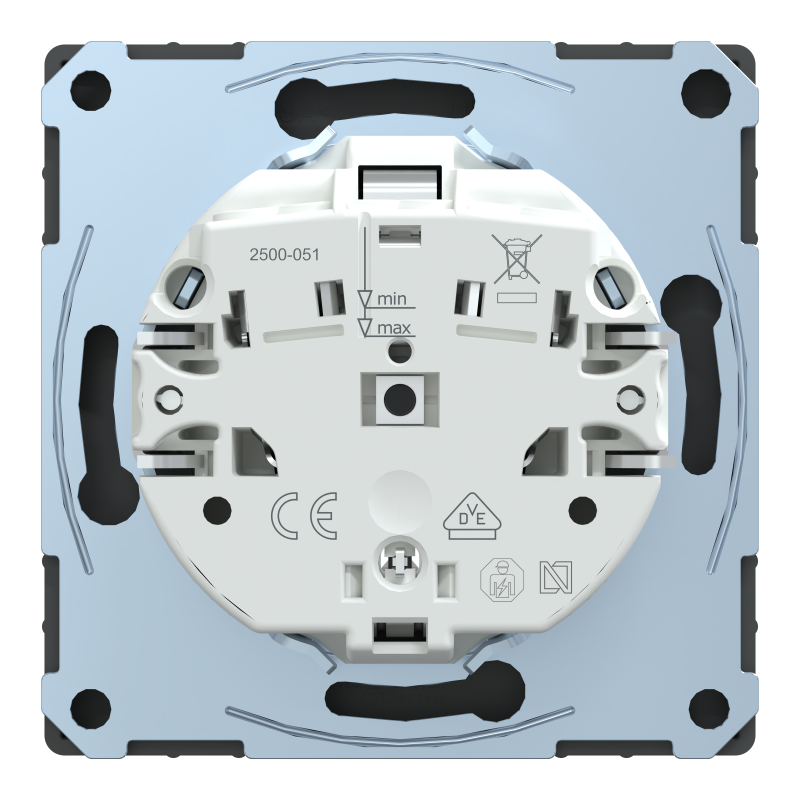 D-Life РОЗЕТКА з/к і шторкою АНТРАЦИТ