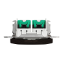 Подвійна комп'ютерна розетка RJ45 CAT 5E UTP, Венге Sedna Elements