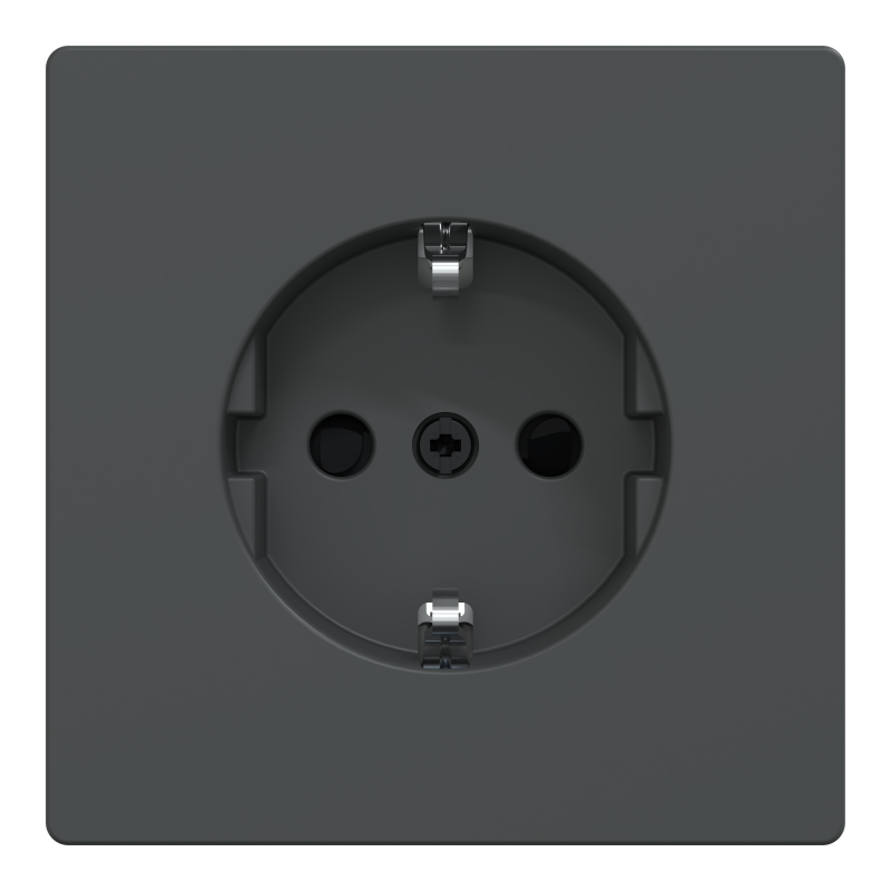 D-Life РОЗЕТКА з/к і шторкою АНТРАЦИТ