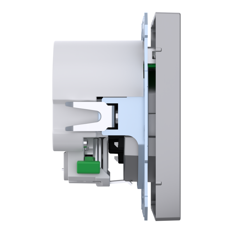 Розетка Schuko з 2 USB 2,4 A Сталь SD