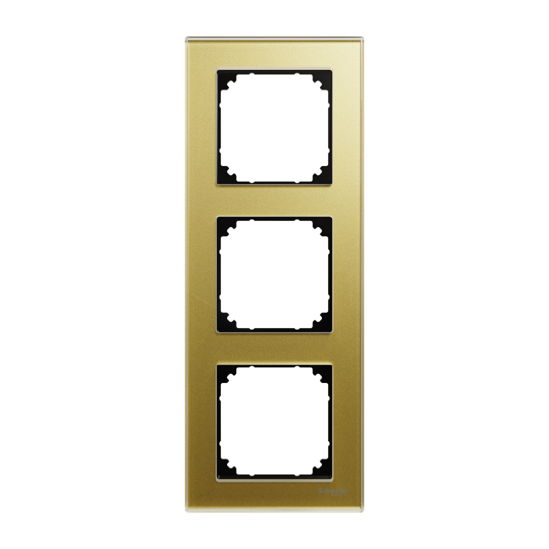 РАМКА скло 3 поста, ЗОЛОТО, SM