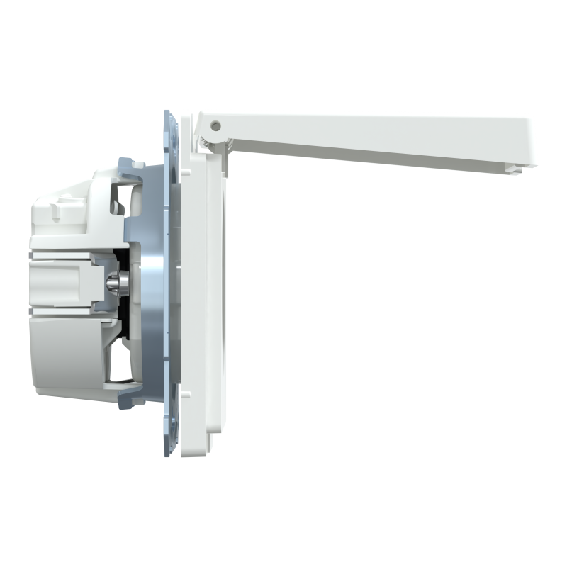 D-Life РОЗЕТКА з/к і кришкою IP44 БІЛИЙ ЛОТОС