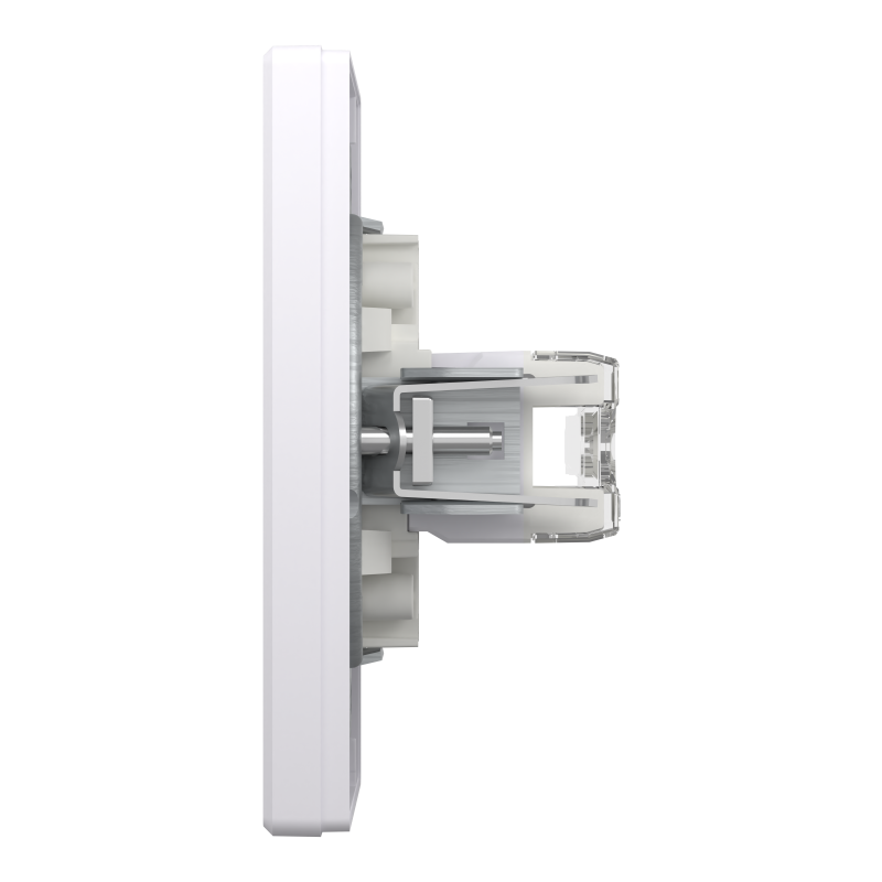 РОЗЕТКА КОМП'ЮТЕРНА RJ45 UTP КАТ.6 ПОДВІЙНА БІЛА ASFORA