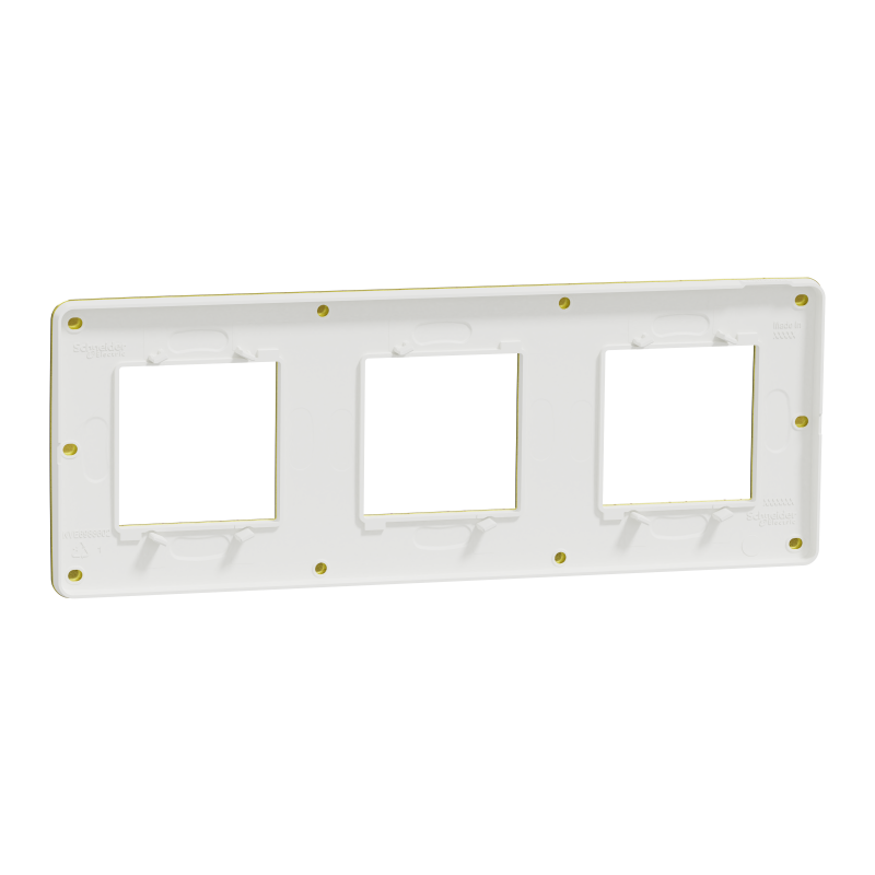 Cover frame, Unica Studio Metal, 3 gangs, gold