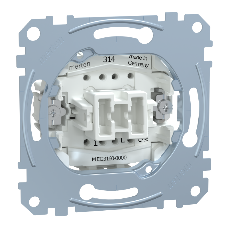 Механізм 1-клавішного кнопкового вимикача 1 полюс з замик конт та підсв 10А