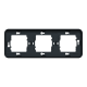Рамка тримісна горизонтальна IP55 Mureva Styl, чорна
