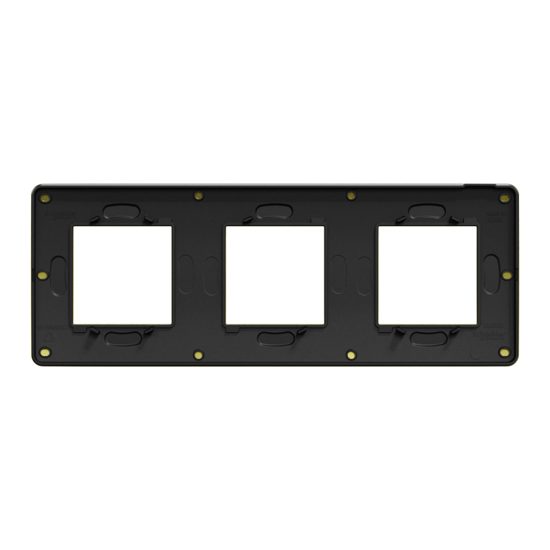Cover frame, Unica Studio Metal, 3 gangs, gold