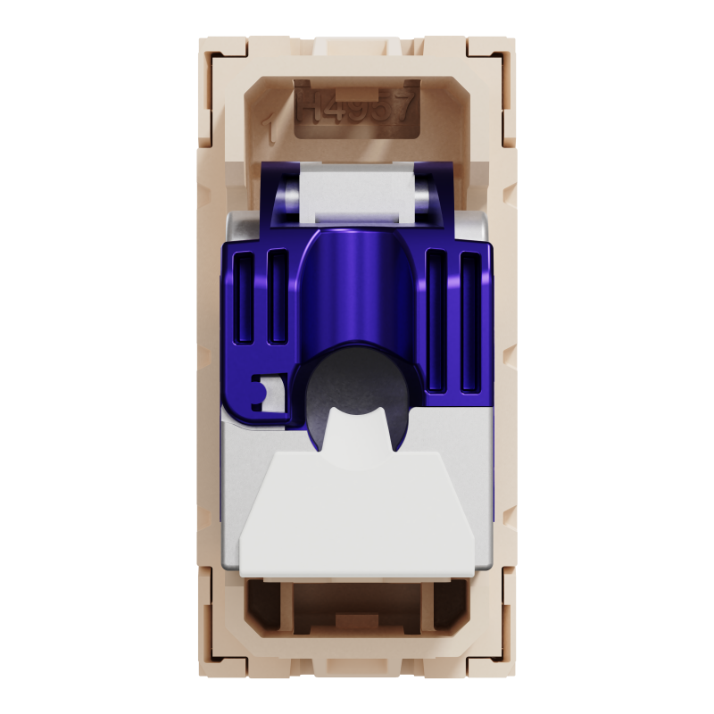 Розетка комп'ютерна RJ45, категорія 6 FTP, 1 модуль, бежева Unica New Studio