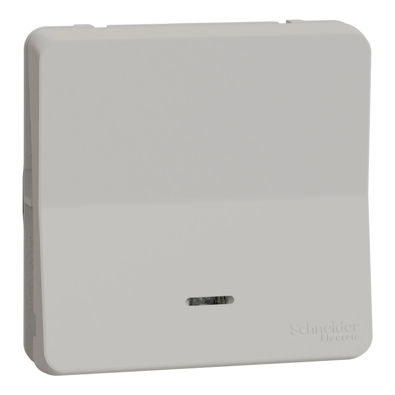 Механізм кнопкового вимикача з підсвіткою IP55 Mureva Styl, білий