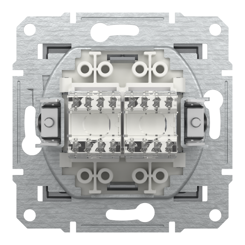 РОЗЕТКА КОМП'ЮТЕРНА RJ45 UTP КАТ.6 ПОДВІЙНА ASFORA СТАЛЬ