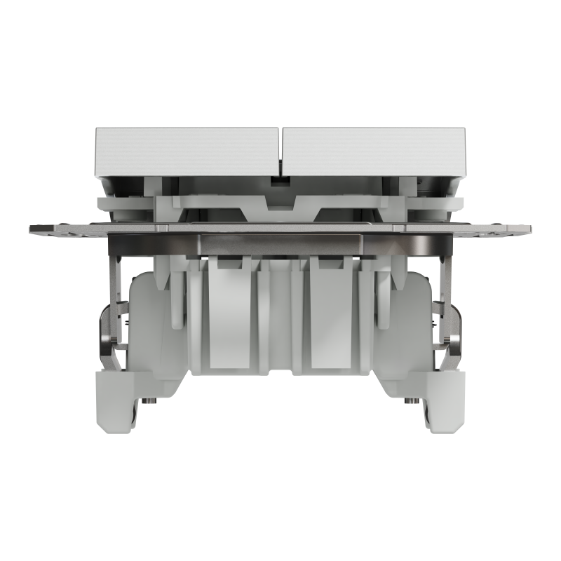 ВИМИКАЧ ДВОКЛАВІШНИЙ САМОЗАЖИМНИЙ ASFORA АЛЮМІНІЙ