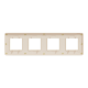 Cover frame, Unica Studio Metal, 4 gang, 4 x 2 modules, gold or beige