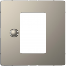 Cover plate, Merten System M, for thermostat with touch display, nickel