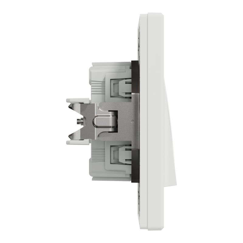 ДВОКЛАВІШНИЙ КНОПКОВИЙ ВИМИКАЧ, САМОЗАЖИМНИЙ, БІЛИЙ ASFORA