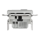 Asfora - double USB charger 2.4 A - aluminium
